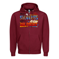 Burgundy my students are on point Zipper Hoodie - NancyCooperArtShop