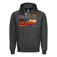Charcoal Heather my students are on point Zipper Hoodie - NancyCooperArtShop