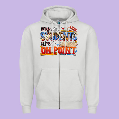 My Students Are On Point Zipper Hoodie Designed By Nancycooperartshop