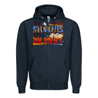 Navy my students are on point Zipper Hoodie - NancyCooperArtShop