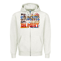 Oatmeal Heather my students are on point Zipper Hoodie - NancyCooperArtShop