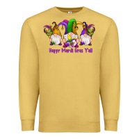 Antique Gold happy mardi gras y'all gnomes Premium Sweatshirt - RanaPortraitStore