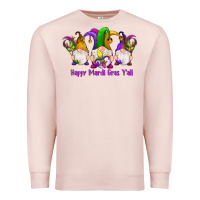 Pale Pink happy mardi gras y'all gnomes Premium Sweatshirt - RanaPortraitStore