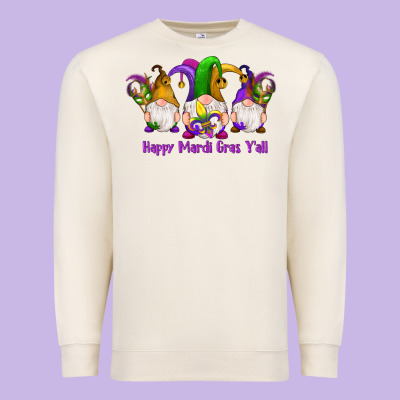 Happy Mardi Gras Y'all Gnomes Premium Sweatshirt Designed By Ranaportraitstore