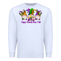 White happy mardi gras y'all gnomes Premium Sweatshirt - RanaPortraitStore
