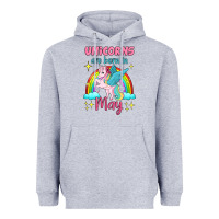 Heather Grey unicorns are born in may Heavyweight Hoodie - Jasminsmagicworld