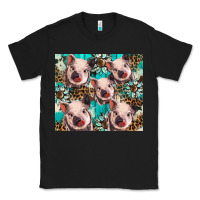 Black western cowhide sunflower baby pig Classic Tee - BarkalooDesign