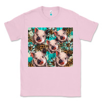 Bubblegum Pink western cowhide sunflower baby pig Classic Tee - BarkalooDesign