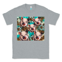 Heather Grey western cowhide sunflower baby pig Classic Tee - BarkalooDesign