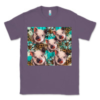 Lavender western cowhide sunflower baby pig Classic Tee - BarkalooDesign