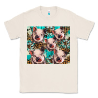 Natural western cowhide sunflower baby pig Classic Tee - BarkalooDesign