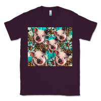 Plum western cowhide sunflower baby pig Classic Tee - BarkalooDesign