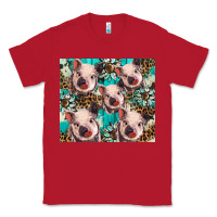 Red western cowhide sunflower baby pig Classic Tee - BarkalooDesign