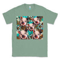Sage western cowhide sunflower baby pig Classic Tee - BarkalooDesign