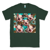 Sports Green western cowhide sunflower baby pig Classic Tee - BarkalooDesign