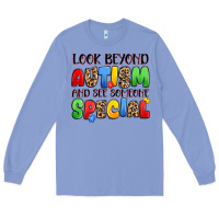 Colony Blue look beyond autism and see someone special Long Sleeve Tee - JahusDesignShop