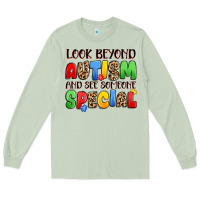 Matcha look beyond autism and see someone special Long Sleeve Tee - JahusDesignShop