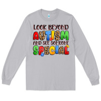 Moon Dust look beyond autism and see someone special Long Sleeve Tee - JahusDesignShop