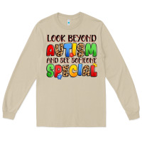 Mushroom look beyond autism and see someone special Long Sleeve Tee - JahusDesignShop