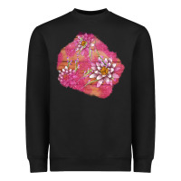 Black v.d  lavender and lotus patches Heavyweight Sweatshirt - AdoDesignShop
