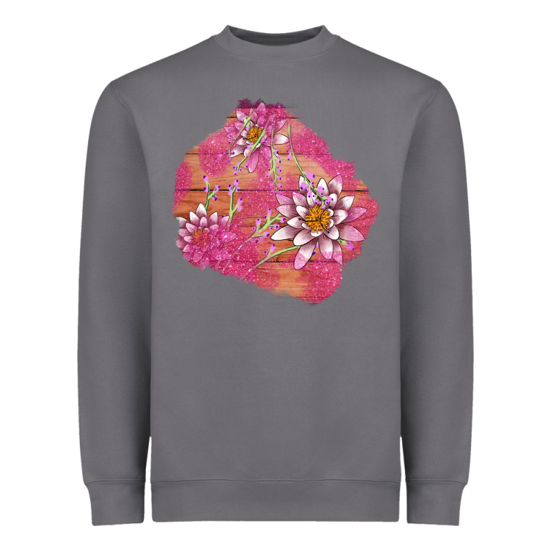 V.d  Lavender And Lotus Patches Heavyweight Sweatshirt by AdoDesignShop | Teevron