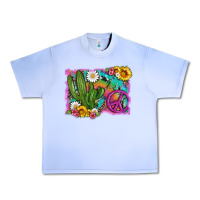 Grape Ice cactus peace sign flowers and tie dye Urban Heavy Tee - Artiststas