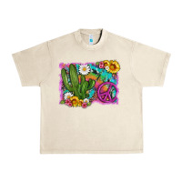 Sandshell cactus peace sign flowers and tie dye Urban Heavy Tee - Artiststas