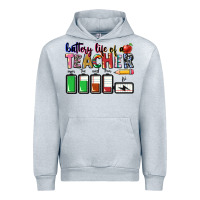 Heather Grey battery life of teacher Urban Hoodie - CowGirlArtShop