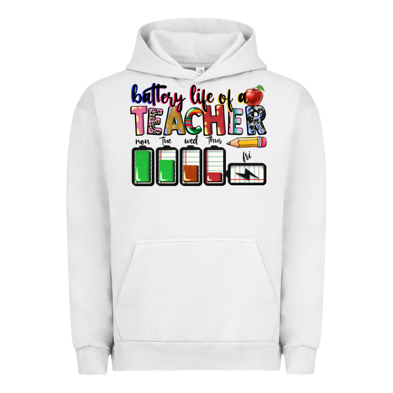 Battery Life Of Teacher Urban Hoodie by CowGirlArtShop | Teevron