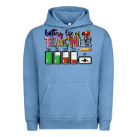 Pigment Pebble Blue battery life of teacher Urban Hoodie - CowGirlArtShop