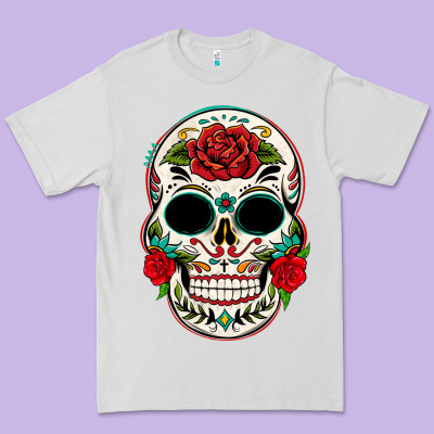 Mexican Day Of The Dead Premium Tee Designed By Texasbilliewilder