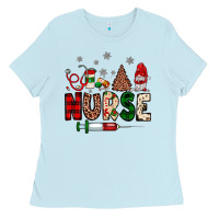 Baby Blue nurse Christmas Ladies Tee - JahusDesignShop