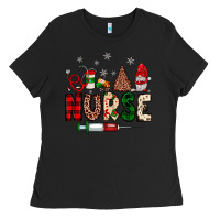 Black nurse Christmas Ladies Tee - JahusDesignShop