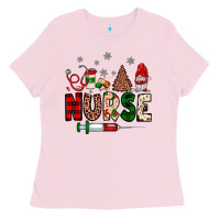 Bubblegum Pink nurse Christmas Ladies Tee - JahusDesignShop