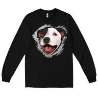 Black pittbull gray glitter Long Sleeve Tee - Jasminsmagicworld