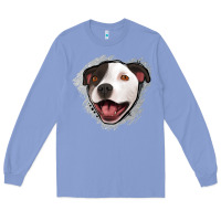 Colony Blue pittbull gray glitter Long Sleeve Tee - Jasminsmagicworld