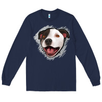 Navy pittbull gray glitter Long Sleeve Tee - Jasminsmagicworld