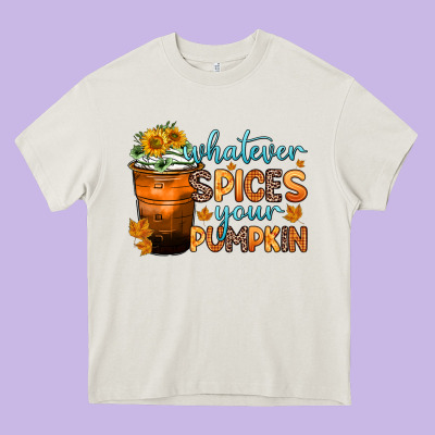 Whatever Spices Your Pumpkin Heavy Core Tee Designed By Zillion Design Studio
