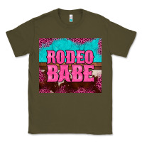 Army Green rodeo babe cowhide leopard turquoise Classic Tee - BarkalooDesign