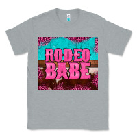 Heather Grey rodeo babe cowhide leopard turquoise Classic Tee - BarkalooDesign