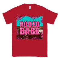 Red rodeo babe cowhide leopard turquoise Classic Tee - BarkalooDesign