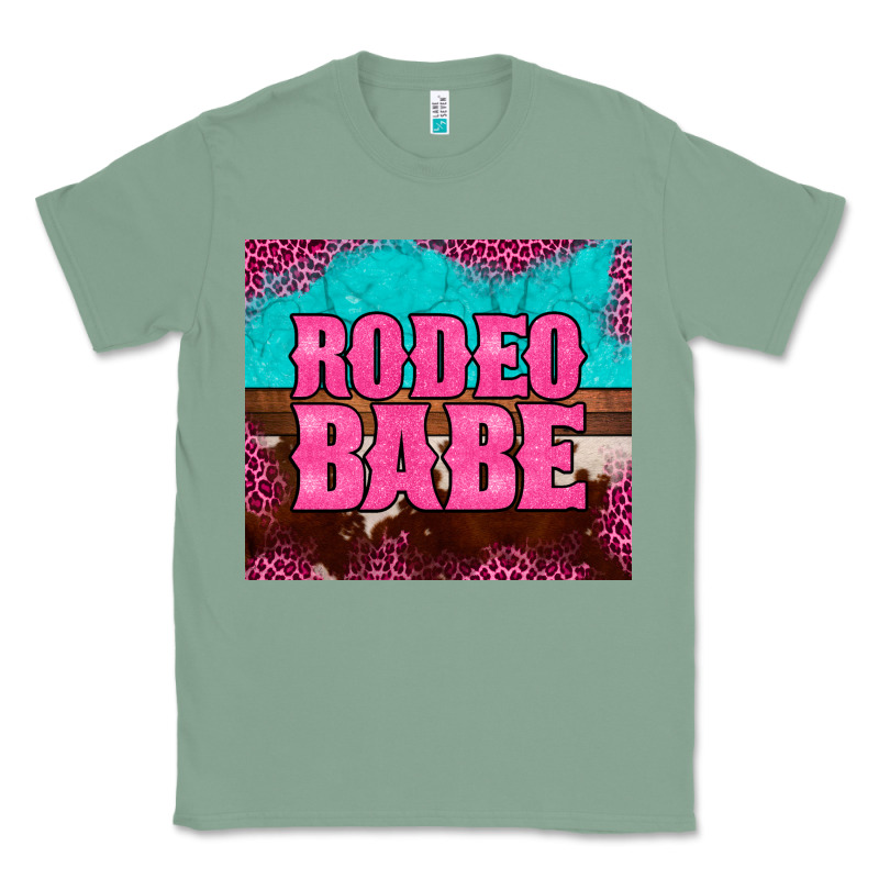 Rodeo Babe Cowhide Leopard Turquoise Classic Tee by BarkalooDesign | Teevron