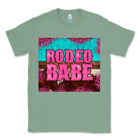 Sage rodeo babe cowhide leopard turquoise Classic Tee - BarkalooDesign