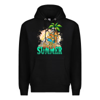Black Hello summer skeleton Premium Hoodie - NancyCooperArtShop