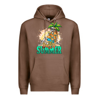 Chestnut Hello summer skeleton Premium Hoodie - NancyCooperArtShop