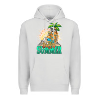 Dove Grey Hello summer skeleton Premium Hoodie - NancyCooperArtShop