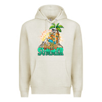 Oatmeal Heather Hello summer skeleton Premium Hoodie - NancyCooperArtShop