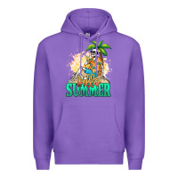 Purple Hello summer skeleton Premium Hoodie - NancyCooperArtShop