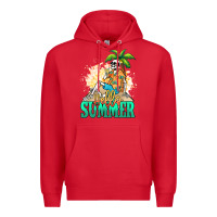 Red Hello summer skeleton Premium Hoodie - NancyCooperArtShop