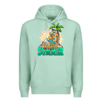 Seafoam Hello summer skeleton Premium Hoodie - NancyCooperArtShop